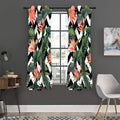 Zig Zag Tropical Pattern Print Grommet Curtain Panels