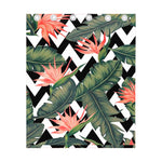 Zig Zag Tropical Pattern Print Curtain