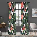 Zig Zag Tropical Pattern Print Curtain