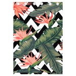 Zig Zag Tropical Pattern Print Curtain