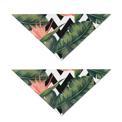 Zig Zag Tropical Pattern Print Dog Bandana