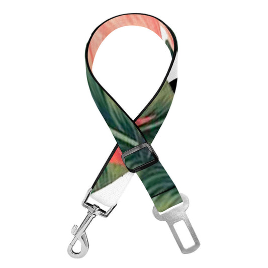Zig Zag Tropical Pattern Print Dog Seat Belt