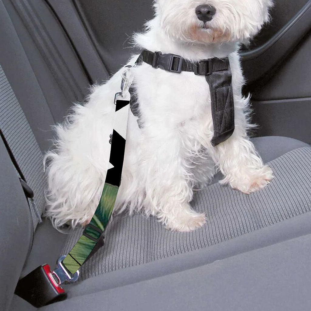 Zig Zag Tropical Pattern Print Dog Seat Belt