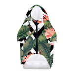 Zig Zag Tropical Pattern Print Dog Zip Up Hoodie
