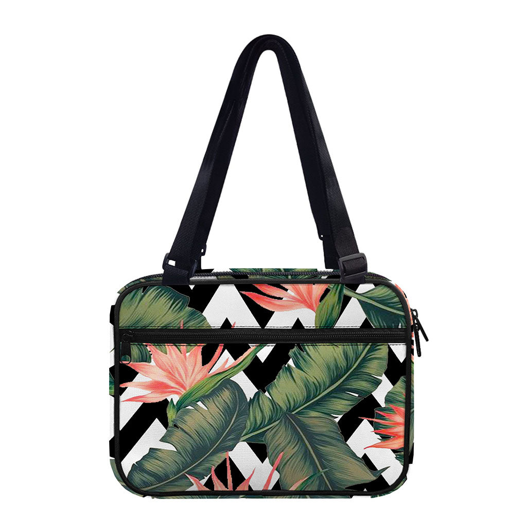 Zig Zag Tropical Pattern Print Double Strap Bible Bag