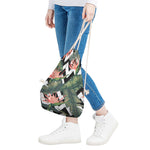 Zig Zag Tropical Pattern Print Drawstring Bag