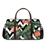Zig Zag Tropical Pattern Print Duffle Bag