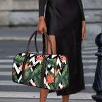 Zig Zag Tropical Pattern Print Duffle Bag