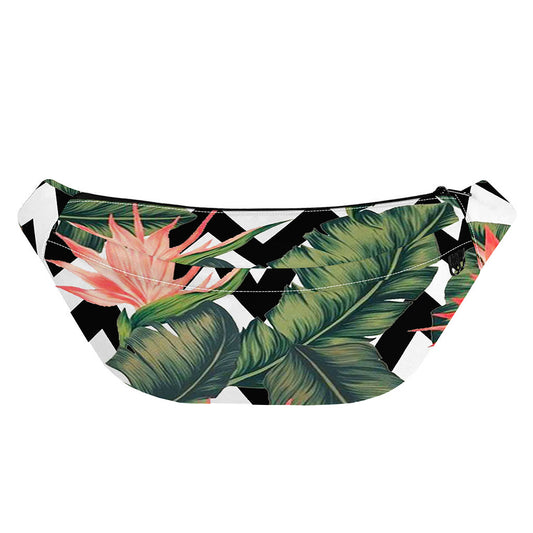 Zig Zag Tropical Pattern Print Fanny Pack
