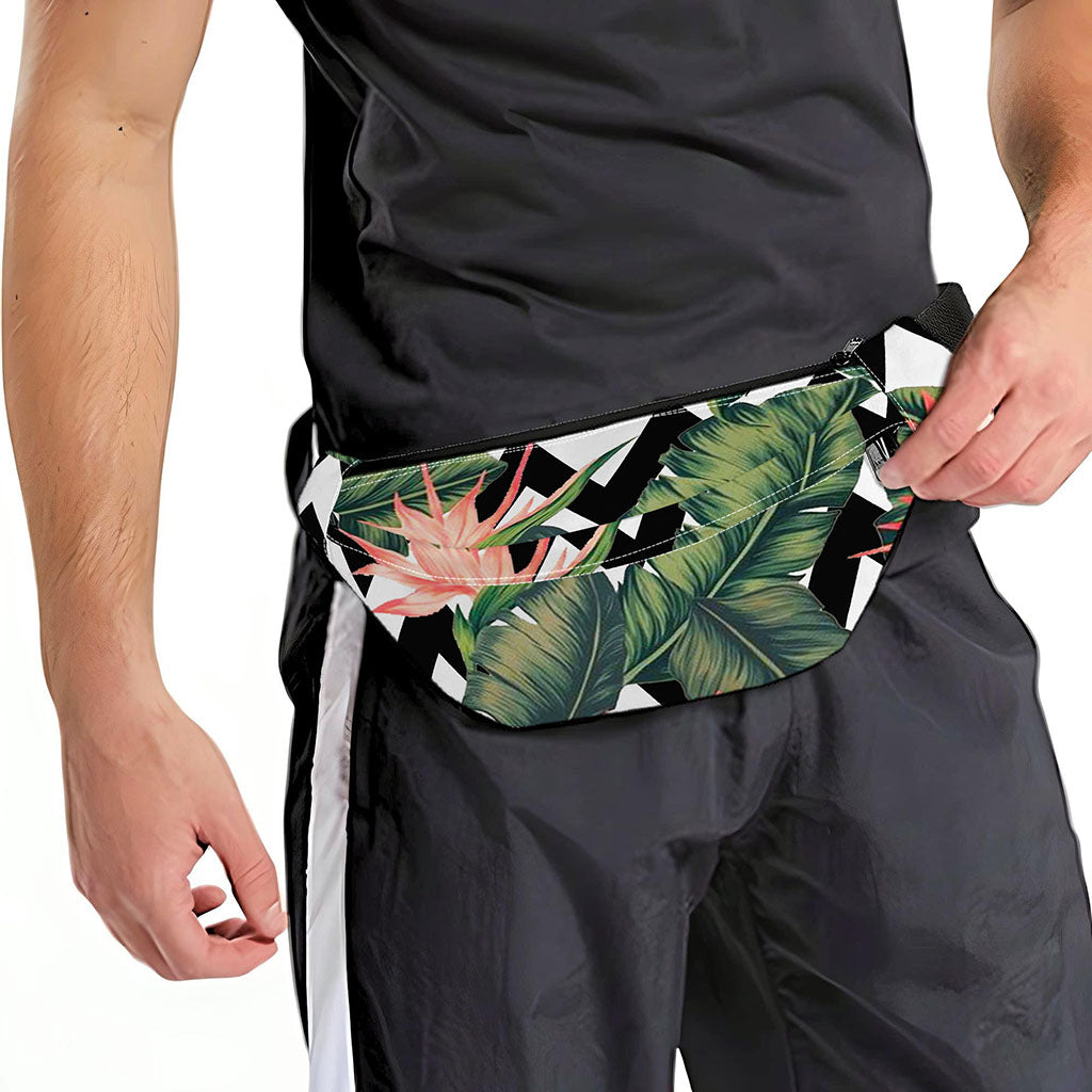 Zig Zag Tropical Pattern Print Fanny Pack