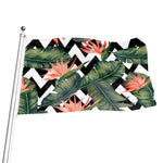 Zig Zag Tropical Pattern Print Flag