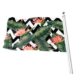 Zig Zag Tropical Pattern Print Flag