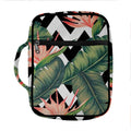 Zig Zag Tropical Pattern Print Front Pocket Bible Bag