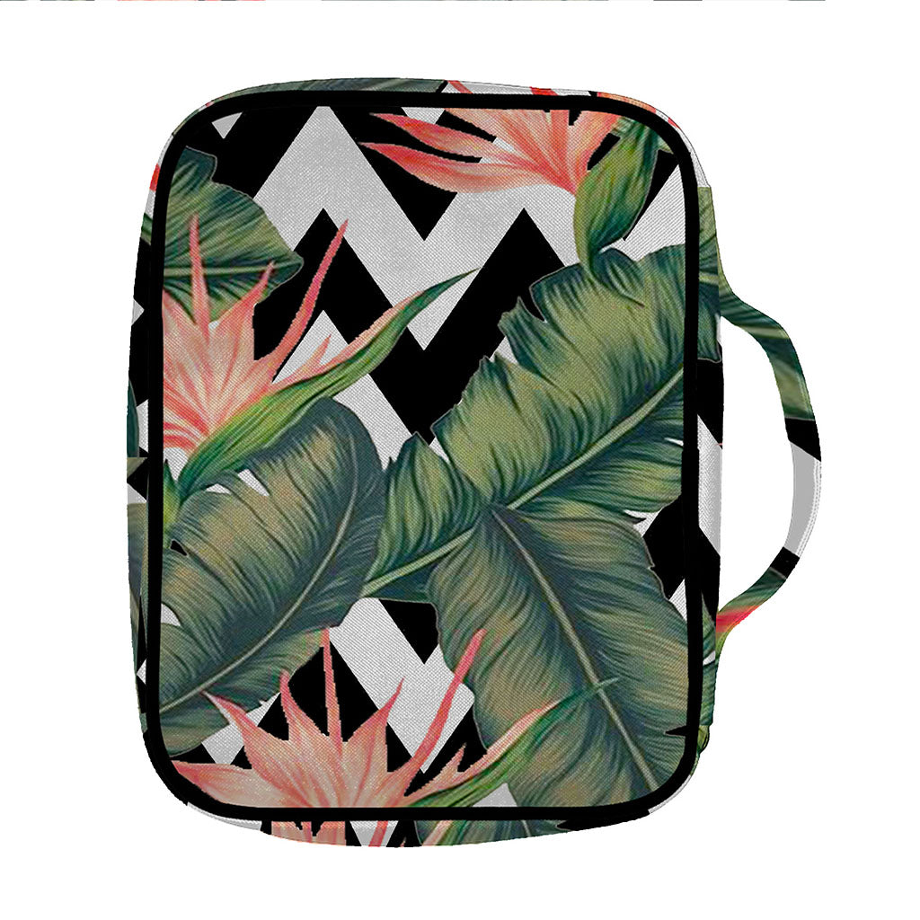 Zig Zag Tropical Pattern Print Front Pocket Bible Bag