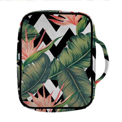 Zig Zag Tropical Pattern Print Front Pocket Bible Bag