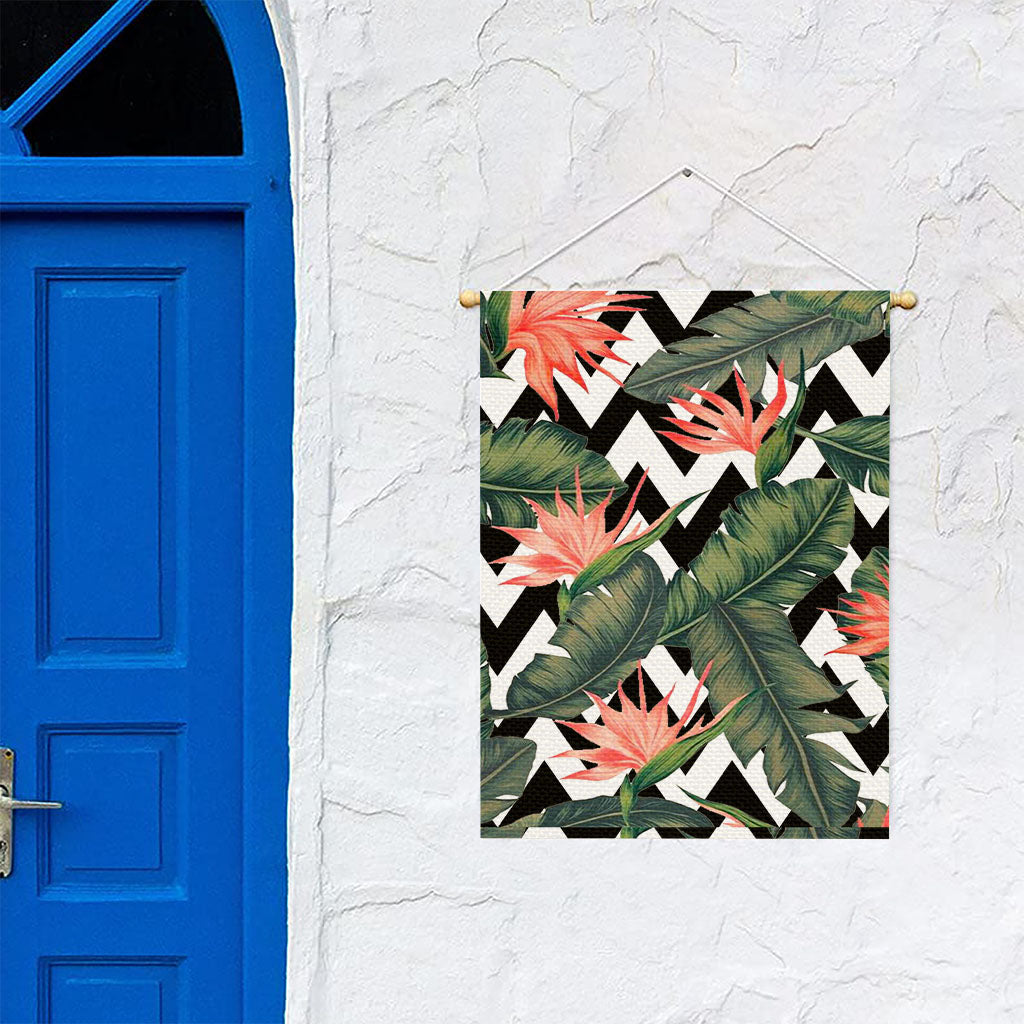 Zig Zag Tropical Pattern Print Garden Flag