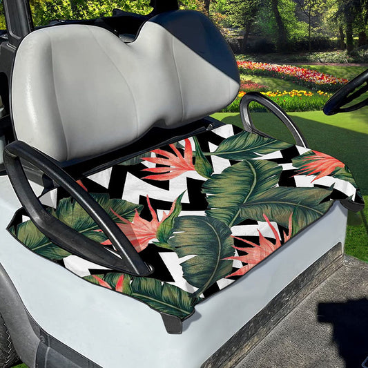 Zig Zag Tropical Pattern Print Golf Cart Seat Cover