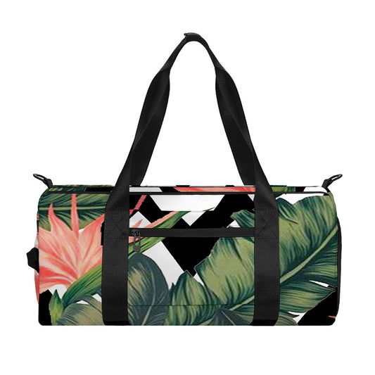 Zig Zag Tropical Pattern Print Gym Bag