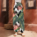 Zig Zag Tropical Pattern Print Harem Pants