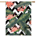Zig Zag Tropical Pattern Print House Flag
