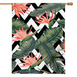 Zig Zag Tropical Pattern Print House Flag