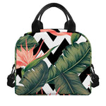 Zig Zag Tropical Pattern Print Insulated Lunch Bag