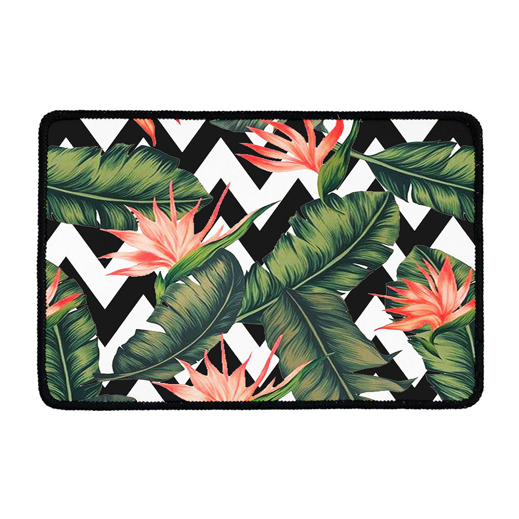 Zig Zag Tropical Pattern Print Kitchen Mat