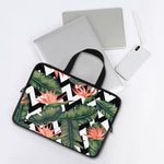 Zig Zag Tropical Pattern Print Laptop Sleeve With Handle