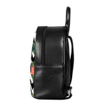 Zig Zag Tropical Pattern Print Leather Backpack