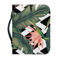 Zig Zag Tropical Pattern Print Leather Bible Cover