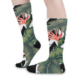 Zig Zag Tropical Pattern Print Long Socks