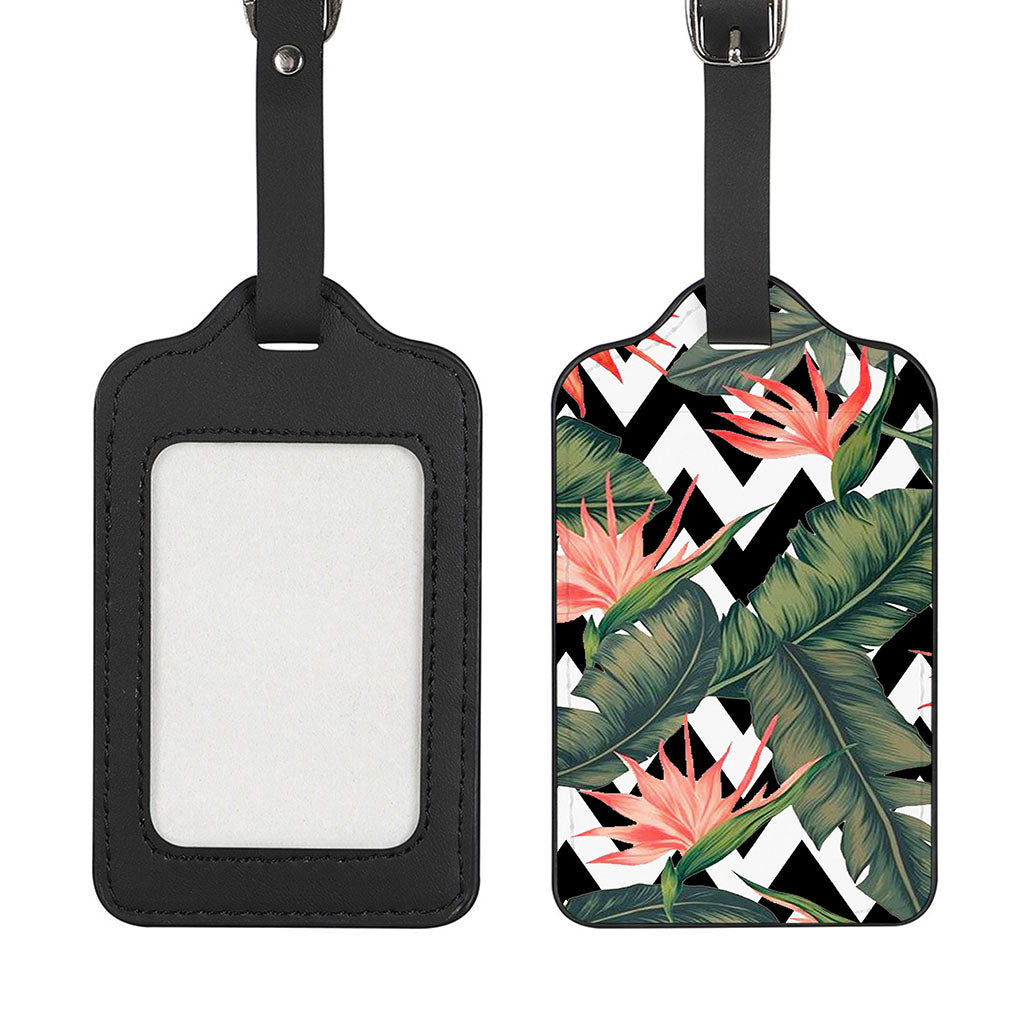 Zig Zag Tropical Pattern Print Luggage Tag