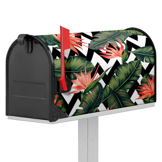 Zig Zag Tropical Pattern Print Mailbox Cover