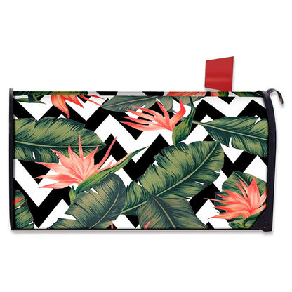 Zig Zag Tropical Pattern Print Mailbox Cover