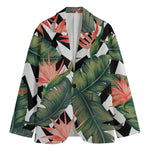 Zig Zag Tropical Pattern Print Men's Blazer