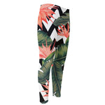 Zig Zag Tropical Pattern Print Men's Compression Pants