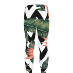 Zig Zag Tropical Pattern Print Men's leggings