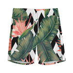 Zig Zag Tropical Pattern Print Men's Sports Shorts