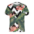 Zig Zag Tropical Pattern Print Men's Athletic T-Shirt
