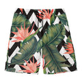 Zig Zag Tropical Pattern Print Men's Swim Trunks