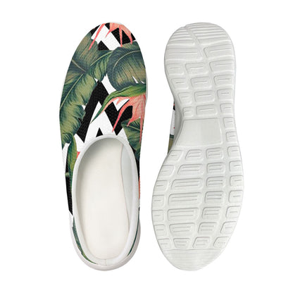 Zig Zag Tropical Pattern Print Mesh Casual Shoes