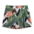 Zig Zag Tropical Pattern Print Mesh Shorts