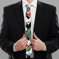Zig Zag Tropical Pattern Print Necktie