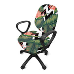 Zig Zag Tropical Pattern Print Office Chair Cover