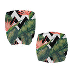 Zig Zag Tropical Pattern Print Office Chair Cover