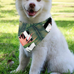 Zig Zag Tropical Pattern Print Over The Collar Dog Bandana