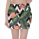 Zig Zag Tropical Pattern Print Pencil Mini Skirt