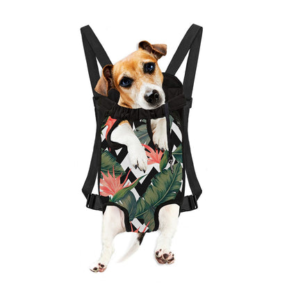 Zig Zag Tropical Pattern Print Pet Carrier Backpack