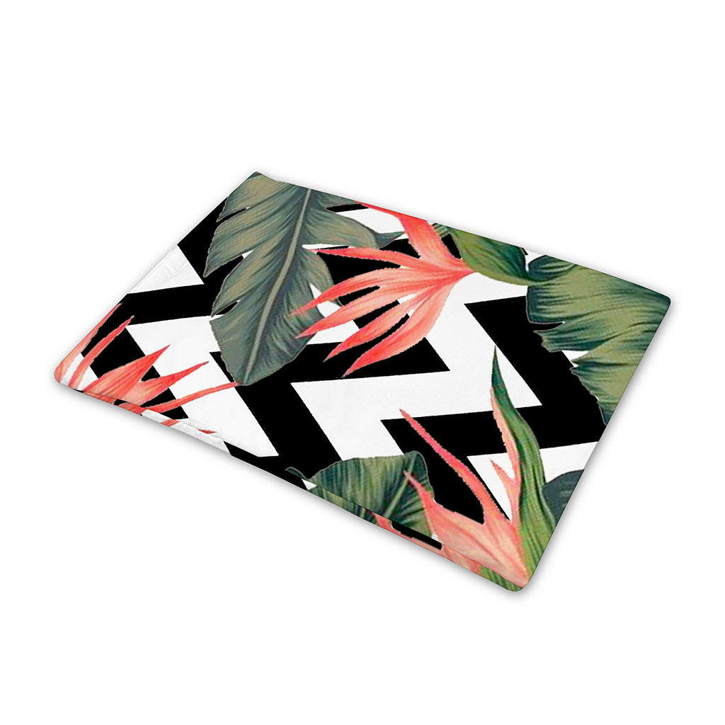 Zig Zag Tropical Pattern Print Pet Cooling Mat Cover