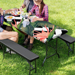 Zig Zag Tropical Pattern Print Picnic Table Cover